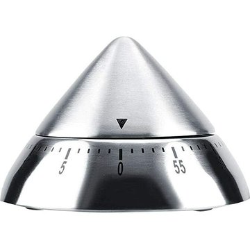 Mode minuterie de cuisine mécanique en acier inoxydable 60 minutes compte à rebours outil de rappel d'alarme de cuisson (argent)