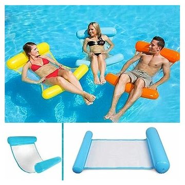 Multi Usage Flottantes Hamac, Flotteur Gonflable Piscine 4 -en-1Flottant de inclinable Flotteur Hamac Hamac d'eau Multi-Usage Pliable Flottantes