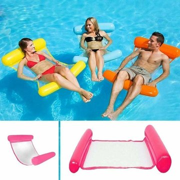 Hamac Flottant Multi-Usage 4-en-1 SONIATKIA, Flotteur Gonflable Piscine, Hamac d'Eau Pliable et Inclinable
