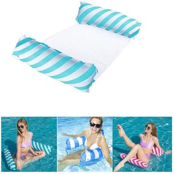 KINARITO Hamac Gonflable Multi-Usage Flottant pour Piscine, Hamac d'eau Pliable 4-en-1, Flotteur Inclinable pour Piscine et Plage