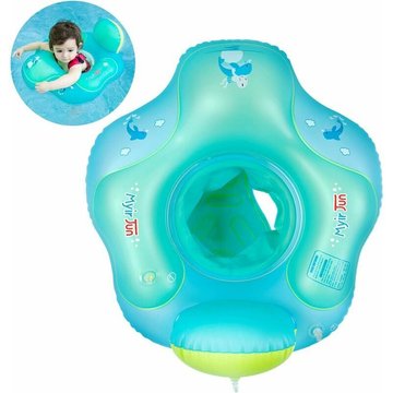 WAHAISON Siège de Piscine pour Bébé, Bouée Gonflable Enfant Anneau de Natation Flotteur Bague (Bleu, M)