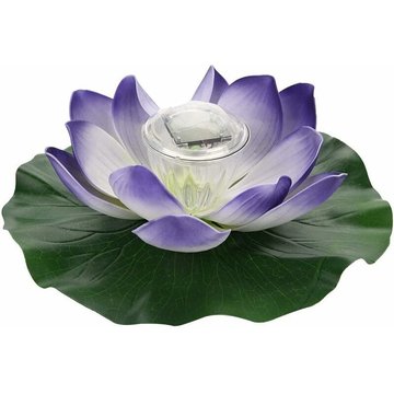 Nénuphar Solaire Lampe, Imperméable à l'eau, Solaire Multicolore LED Couleur Changeante Lotus Fleur de Lampe de Fleur en Plein Air Flottant Jardin Piscine QIEDIE