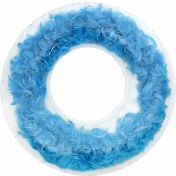 TUMALAGIA - Nouveau Design Plume Anneau de Bain Gonflable en Rose Blanc Bleu Cercle de Piscine Ins Style Gonflable Flotteur Tube Raft Femmes