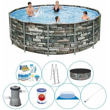 Offre combinée de piscine Bestway Power Steel Ronde 427 x 122 cm - OFFRIR