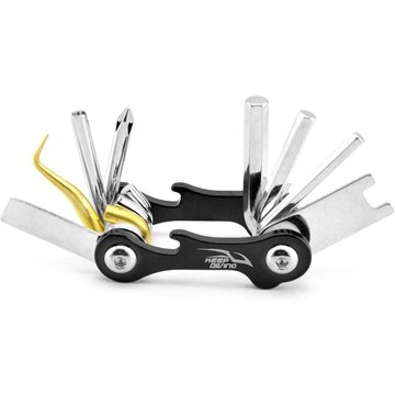 Outil De Reparation De Plongee Sous-Marine, Outil De Plongee Multifonction En Acier Inoxydable 8 En 1, Adapte a La Plongee Sous-Marine En Apnee, Noir