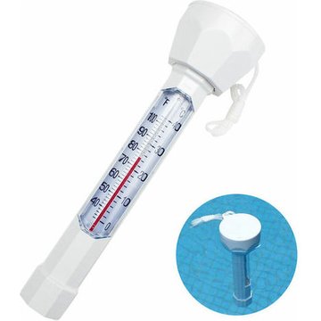 Outil de test de température de l'eau QPUION - Thermomètre flottant pour piscine avec élingue, applicable aux bains à remous, étangs et piscines de source