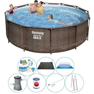 Pack de piscine - Bestway Steel Pro MAX Rotan 366x100 cm - Prix compétitif, livraison rapide !