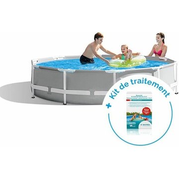 Intex - Pack Piscine tubulaire ronde Prism Frame 3,05 x 0,76 m + Traitement pour piscines < 10 m³