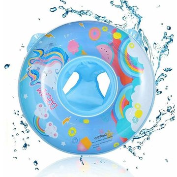 HANBING Épaissir l'anneau de natation pour bébé, anneau de siège piscine avec poignée, bouée de sauvetage, anneau d'aisselle pour 0-6 ans, diamètre rond