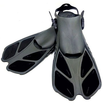 JORMFTTE - Palmes de qualité supérieure auto-ajustables pour la plongée, l'apnée, la plongée en apnée, la natation et la piscine (noir, ML/XL)