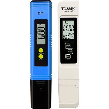 Seenlin Testeur de qualité de l'eau piscine TDS PH 2 en 1 Set 0-9990 ppm Plage de Mesure 1 ppm Résolution 2% Précision de Lecture (pH-mètre bleu + stylo)