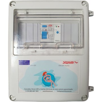 Panneau de contrôle de niveau SWIMHOME pour piscine à débordement avec bassin d'égalisation Nivel de agua + Protection de moteur