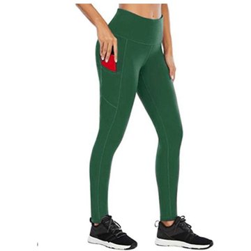 Groupm - Pantalon de yoga pour femme Sports Slim Fitness Pants (Vert xl)