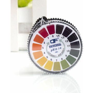 Papier Test de pH Universel TUMALAGIA Bandes de Test pH Rouleau de Bandes de Test pH pour Piscine, Mesure de pH Gamme Complète 0-14, 5 m/Rouleau (Pack de 2)