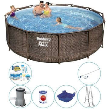 Pack piscine tout-en-un - Bestway Steel Pro MAX Rattan 366x100 cm - OFFERT