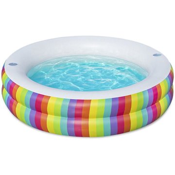 Piscine pataugeoire gonflable pour enfants Bestway Arc-en-ciel 206 x 206 x 51 cm