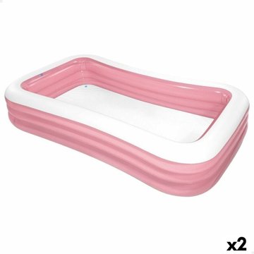 Piscine pataugeoire gonflable pour enfants Intex 1050 L 305 x 56 x 183 cm Rose (2 Unités)