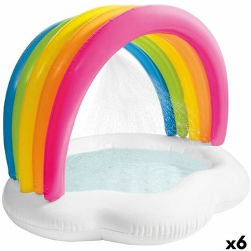 Piscine pataugeoire gonflable pour enfants Intex Arc-en-ciel 84 L 119 x 84 x 94 cm (6 Unités)