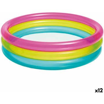 Pataugeoire gonflable pour enfants Intex Piscine Arc-en-ciel Anneaux 63 L 86 x 25 x 86 cm (12 Unités)