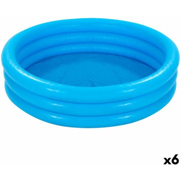 Pataugeoire gonflable pour enfants Intex Piscine Bleu Anneaux 330 L 147 x 33 cm (6 Unités)