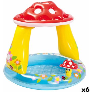 Piscine pataugeoire gonflable pour enfants Intex Champignons Auvent 45 L 102 x 89 x 102 cm (6 Unités)