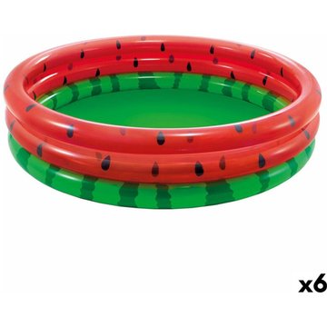Pataugeoire gonflable pour enfants Intex Piscine Pastèque Anneaux 581 L 168 x 38 x 168 cm (6 unités)