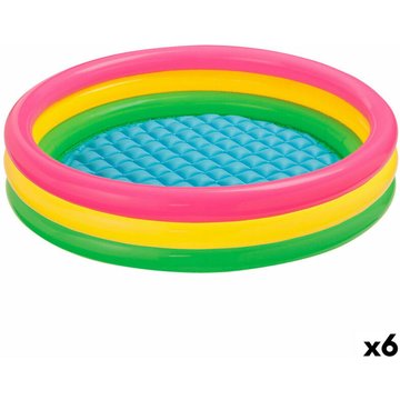 Pataugeoire gonflable pour enfants Intex Piscine Sunset Anneaux 275 L 147 x 33 x 147 cm (6 Unités)