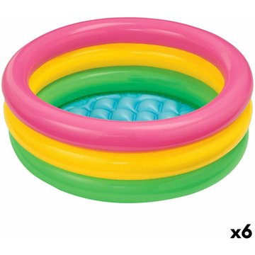 Pataugeoire gonflable pour enfants Intex Piscine Sunset Anneaux 68 L 86 x 25 x 86 cm (6 Unités)