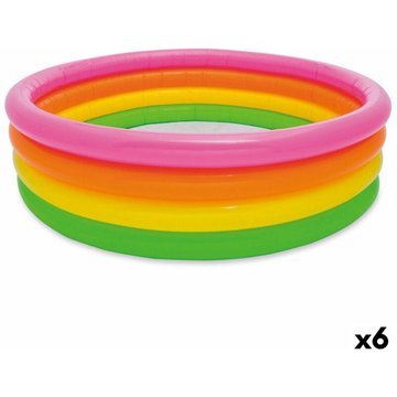 Pataugeoire gonflable pour enfants Intex Piscine Sunset Anneaux 780 L 168 x 46 x 168 cm (6 Unités)