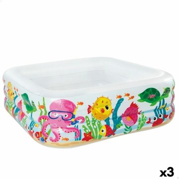 Pataugeoire gonflable pour enfants Intex Piscine Verseau 340 L 159 x 50 x 159 cm (3 Unités)