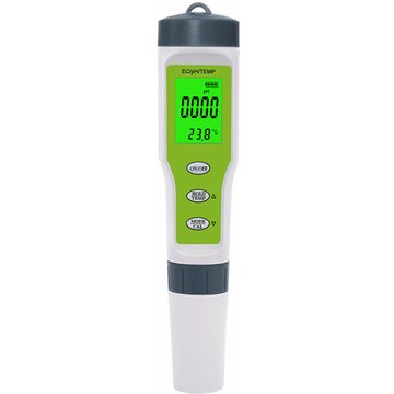 TUMALAGIA - pH Mètre 3 en 1 stylo testeur de pH numérique avec mesure de température pH EC haute précision 0-14 gamme de pH, taille de poche pour piscine