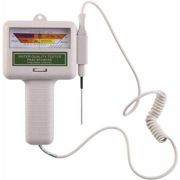 TUMALAGIA Testeur de Qualité de l'Eau pH/Cl2, Mesureur de Chlore, Détecteur d'Eau pour Piscine, Spa, Aquarium, Outil de Test pH pour L'Eau