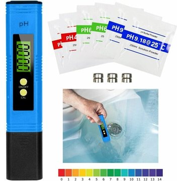 PH-mètre numérique ZHUOXUAN, testeur de qualité de l'eau piscine avec écran LCD, plage de mesure de 0-14 pH