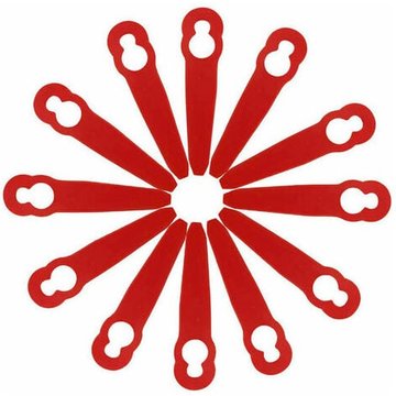 Pièce de rechange de piscine Lame de tondeuse à gazon 12 pièces (rouge)