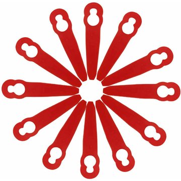 Pièce de rechange SONIATKIA pour piscine : Lame de tondeuse à gazon 12 pièces (rouge)