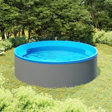 Vidaxl - Piscine à éclaboussures 350x90 cm Gris Gris