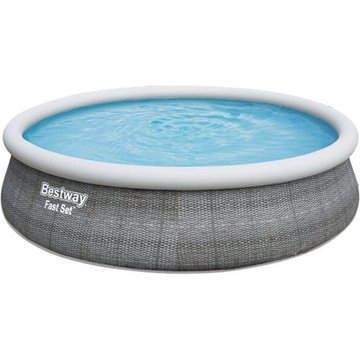 Kit piscine hors sol autoportante Bestway Fast Set - 457 x 107 cm - Ronde (Livrée avec une pompe de filtration)