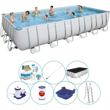 Piscine avec accessoires - Bestway Power Steel Rectangulaire 732x366x132 cm - OFFRE