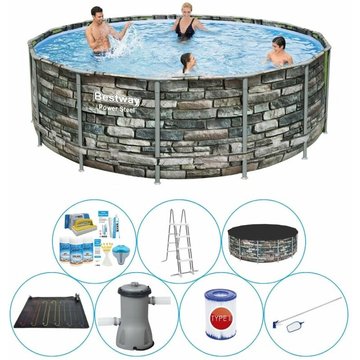 Piscine avec accessoires Bestway Power Steel Ronde 427x122 cm - Maintenant plus abordable