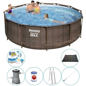 Piscine avec des accessoires Bestway Steel Pro MAX Rotan 366 x 100 cm - Maintenant plus abordable