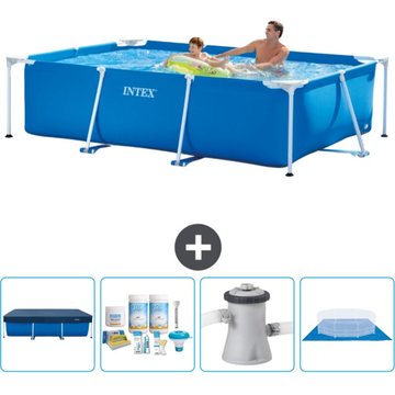 Piscine Cadre Rectangulaire Intex Piscine - 260 x 160 x 65 cm - Bleue - Accessoires Inclus CB1