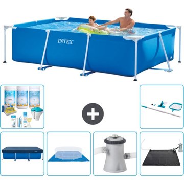 Piscine Cadre Rectangulaire Intex Piscine - 260 x 160 x 65 cm - Bleue - Inclus Accessoire CB97