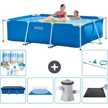 Piscine Cadre Rectangulaire Intex - 220 x 150 x 60 cm - Bleue - Accessoires Inclus - Intex Piscine