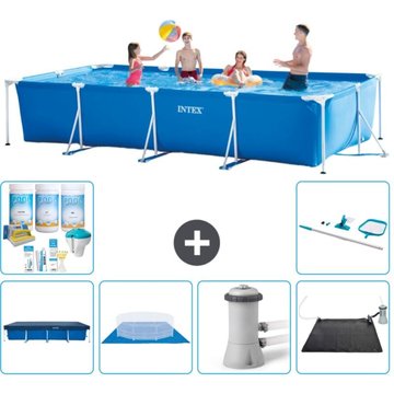 Piscine Cadre Rectangulaire Intex - 450 x 220 x 84 cm - Bleue - Accessoire Inclus CB97 - Intex Piscine