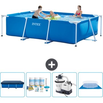 Piscine Cadre Rectangulaire Intex - 300 x 200 x 75 cm - Bleue - Accessoires Inclus CB59