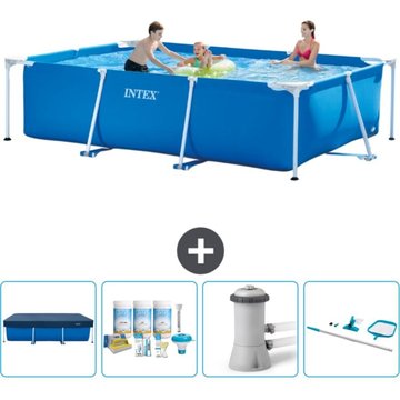 Piscine Cadre Rectangulaire Intex Piscine - 300 x 200 x 75 cm - Bleue - Accessoires Inclus CB7