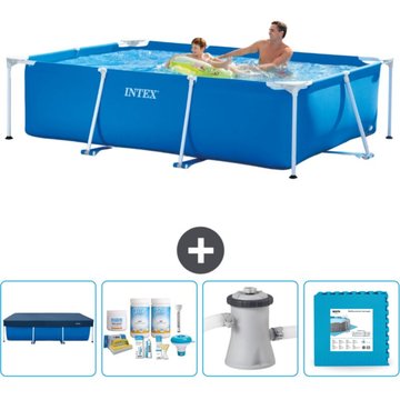 Piscine Cadre Rectangulaire Intex Piscine - 260 x 160 x 65 cm - Bleue - Inclus Accessoire CB2