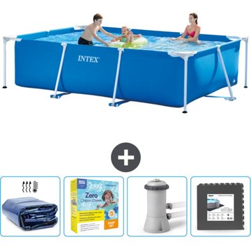 Piscine Cadre Rectangulaire Intex - 300 x 200 x 75 cm - Bleue - Inclus Accessoires CB10