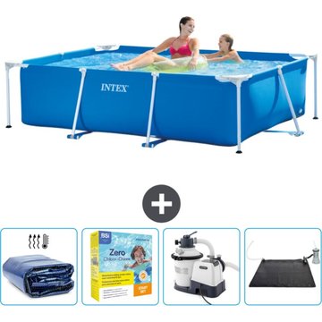 Piscine Cadre Rectangulaire Intex - 220 x 150 x 60 cm - Bleue - Accessoire CB69 Inclus