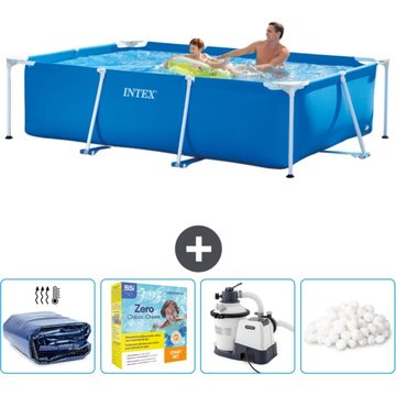 Piscine Cadre Rectangulaire Intex Piscine - 260 x 160 x 65 cm - Bleue - Accessoire Inclus CB70